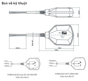 Phao điện báo mức TECNO 3M BAN VE KY THUAT PHAO TECNO